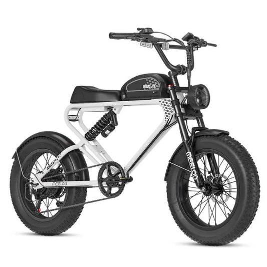 Powerful retro moped style ebike MEELOD DK300 PLUS | 1200W Motor, 50-100 Miles Range Meelod