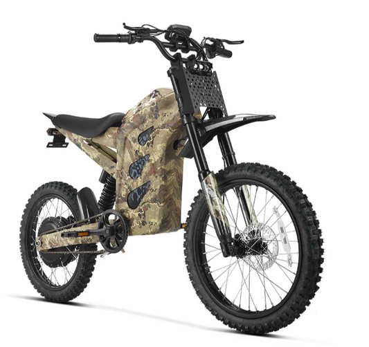 HappyRun G300 Pro 6500W Electric Dirt Bike . 3000W Motor (Peak Motor: 4000W) 1 to 5 Speed Modes Maximum Speed: Up to 50+ MPH 72V 30Ah Lithium Battery