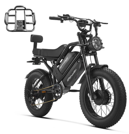 HappyRun G70 Pro Dual-Motor Dual-Battery Electric Cargo Bike 2000W Motor (Peak Motor 5000W)