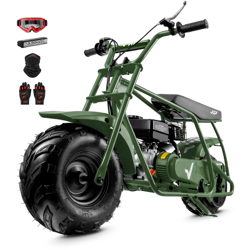 FRP Mini Bike GMB100 99cc Gas | 24 MPH, 30 Mile Range, 220lb | Off Road Use Only