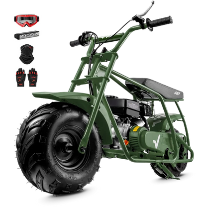 FRP Mini Bike GMB100 99cc Gas | 24 MPH, 30 Mile Range, 220lb | Off Road Use Only