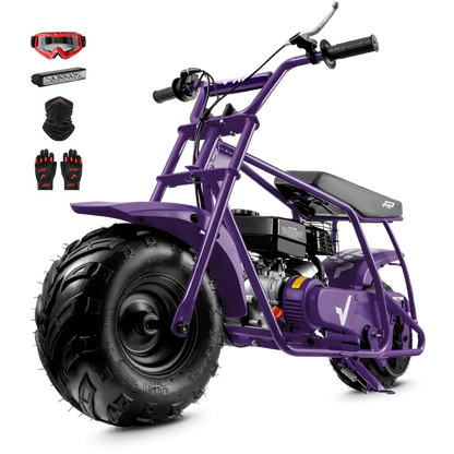 FRP Mini Bike GMB100 99cc Gas | 24 MPH, 30 Mile Range, 220lb | Off Road Use Only