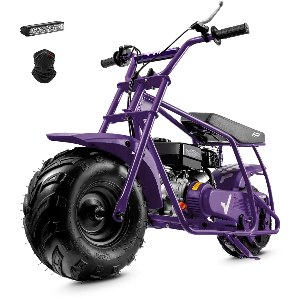 FRP Mini Bike GMB100 99cc Gas | 24 MPH, 30 Mile Range, 220lb | Off Road Use Only