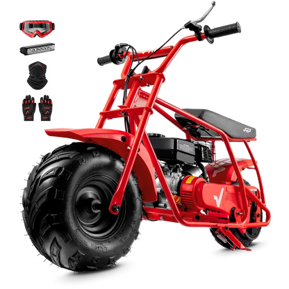 FRP Mini Bike GMB100 99cc Gas | 24 MPH, 30 Mile Range, 220lb | Off Road Use Only