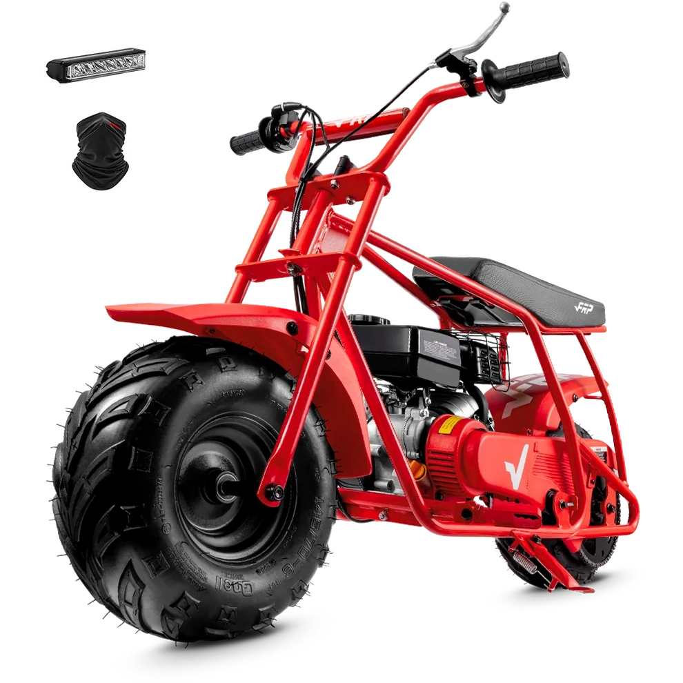 FRP Mini Bike GMB100 99cc Gas | 24 MPH, 30 Mile Range, 220lb | Off Road Use Only
