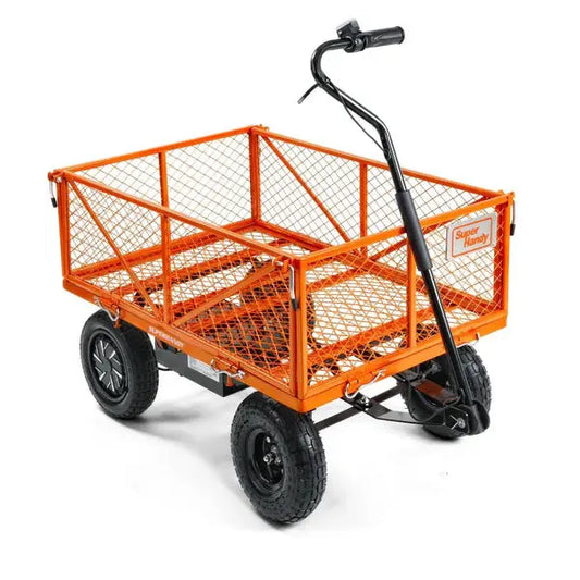 Electric Garden Cart Pro - 5.7 Cu Ft, Convertible Flatbed, 440lb Load Renovomotors