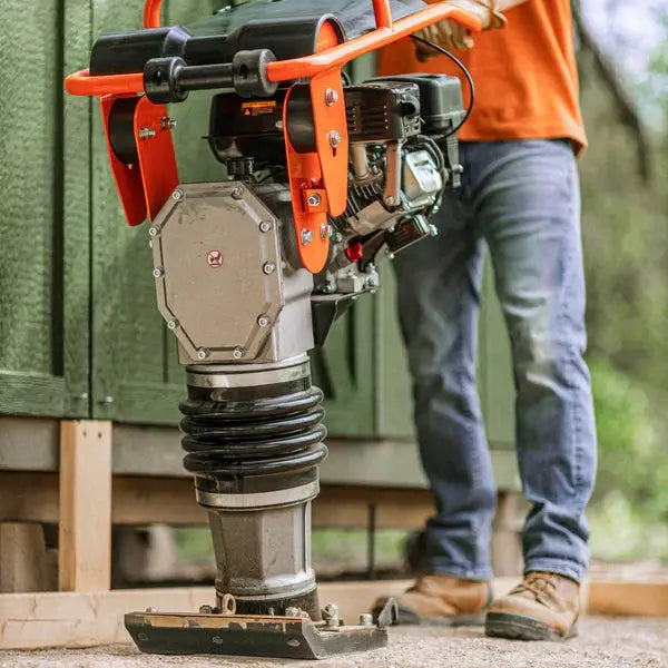 Jumping Jack Tamping Rammer Pro - 7HP 209CC Engine High Impact Soil Compaction Renovomotors