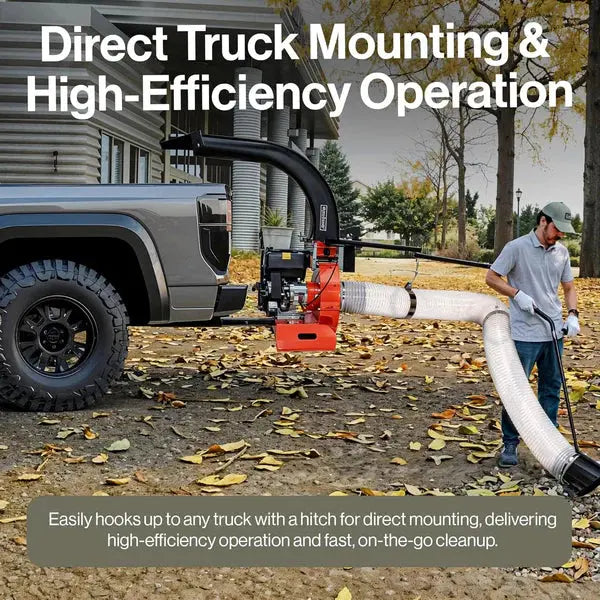 SuperHandy Truck Loader Leaf Vacuum – 15HP Electric Start Engine, Serrated Metal Impeller, Hitch or Tailgate Mount, Commercial Debris Vacuum for Lawn & Landscape Cleanup Renovomotors