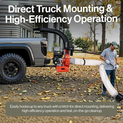 SuperHandy Truck Loader Leaf Vacuum – 15HP Electric Start Engine, Serrated Metal Impeller, Hitch or Tailgate Mount, Commercial Debris Vacuum for Lawn & Landscape Cleanup Renovomotors