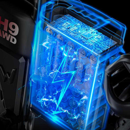 Wallke H9 AWD EBike 3200w 60/82Ah AWD FOLDING Dual Motor E-bike|Samsung battery-82Ah/3936Wh|App Smart Display|Top Speed-34mph