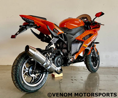 VENOM X18, 50cc MOTORCYCLE,AUTO TRANSMISSION,CAPACITY-250LBS,SPEED-40MPH,BLACK Renovomotors