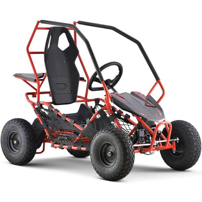 MotoTec Maverick Electric Go Kart 36v 1000w Three 12v/12ah Lead Acid Red 20mph range 12 miles