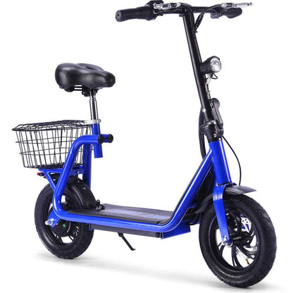 MotoTec Metro Scooter 36v 500w Lithium Electric Scooter Blue