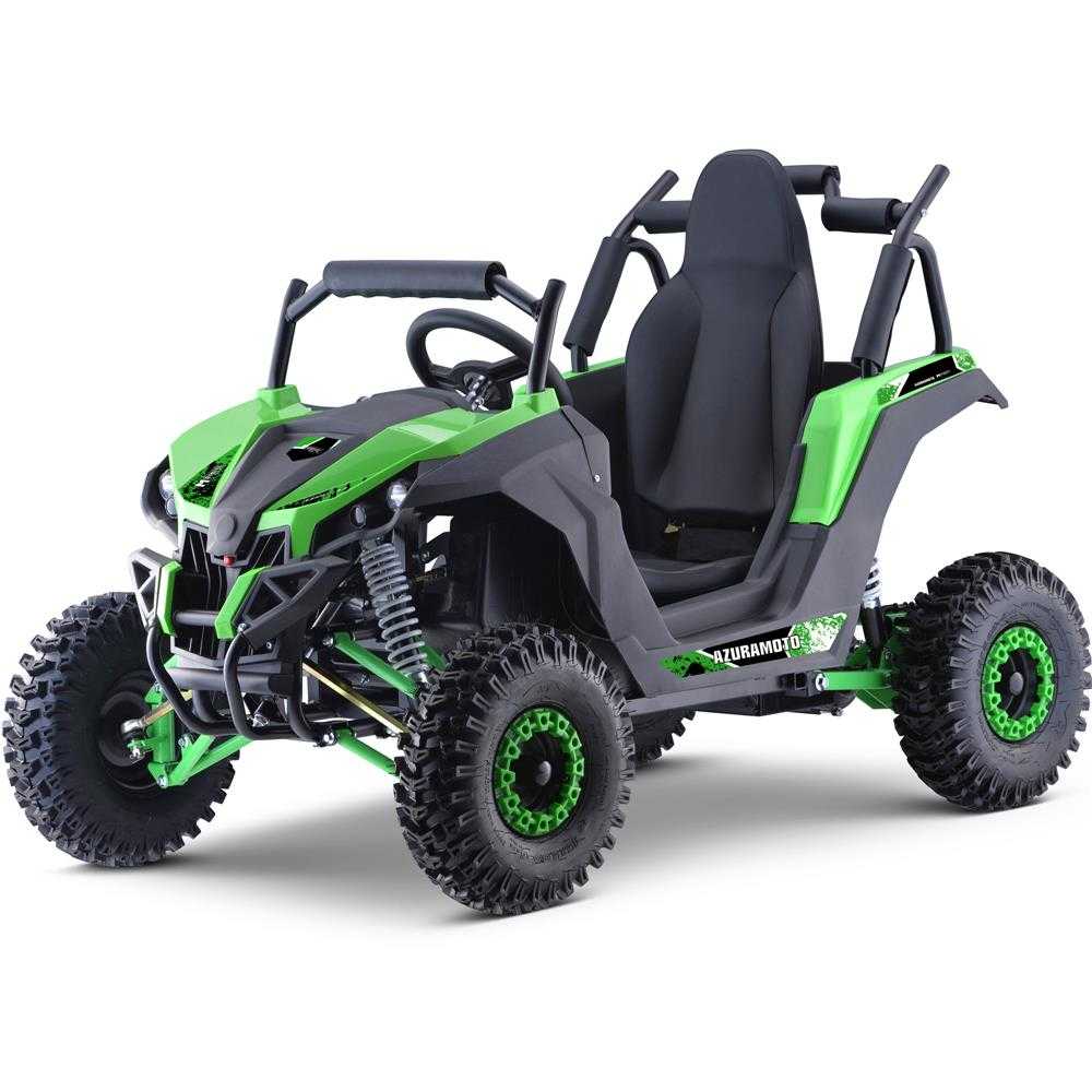 MotoTec Raider UTV for kids 48v 1200w Full Suspension Green Renovomotors
