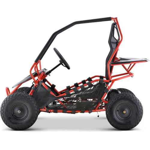 MotoTec Maverick Electric Go Kart 36v 1000w Three 12v/12ah Lead Acid Red 20mph range 12 miles