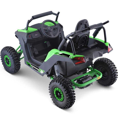 MotoTec Raider UTV for kids 48v 1200w Full Suspension Green Renovomotors