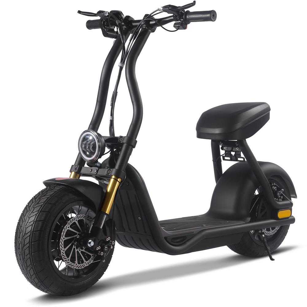 MotoTec Diablo 48v 1000w Lithium Electric fat tire scooter 25mph Steel Rider Weight: 265 lbs Renovomotors