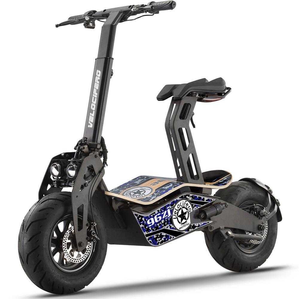 MotoTec MAD 1600W Electric Scooter | 25+ MPH Fat Tire EV