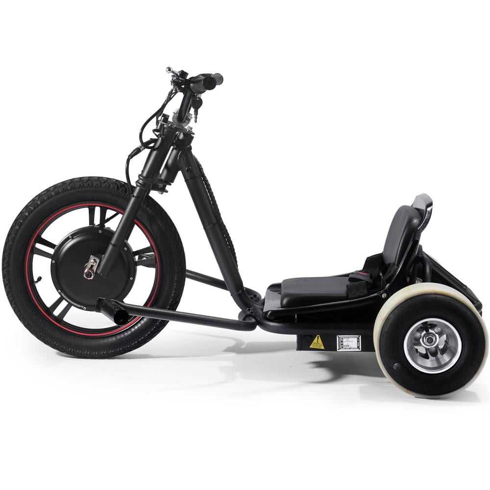 MotoTec Drifter 48v/17.5ah 800w Electric Trike 22 MPH 20 Miles Range Capacity:240Lbs Foldable/Off Road Use Only