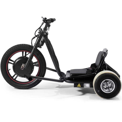 MotoTec Drifter 48v/17.5ah 800w Electric Trike 22 MPH 20 Miles Range Capacity:240Lbs Foldable/Off Road Use Only
