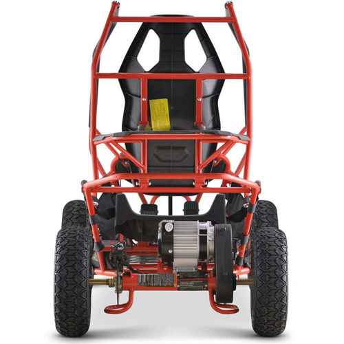 MotoTec Maverick Electric Go Kart 36v 1000w Three 12v/12ah Lead Acid Red 20mph range 12 miles