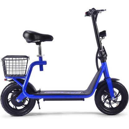MotoTec Metro Scooter 36v 500w Lithium Electric Scooter Blue