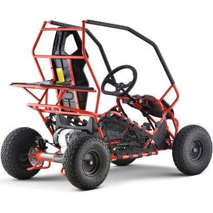 MotoTec Maverick Electric Go Kart 36v 1000w Three 12v/12ah Lead Acid Red 20mph range 12 miles
