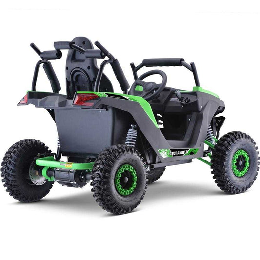 MotoTec Raider UTV for kids 48v 1200w Full Suspension Green Renovomotors