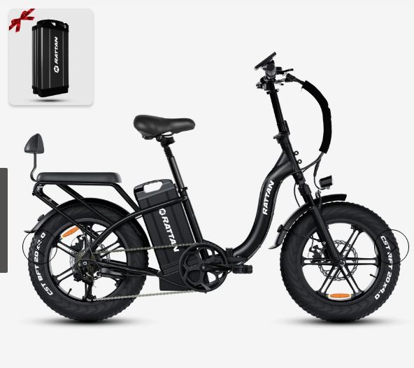 Rattan LF Ultra 48V 40.5Ah 120 Miles 2-Seater Long-Range Campling & RV Companion Folding Ebike