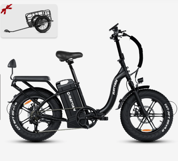 Rattan LF Ultra 48V 40.5Ah 120 Miles 2-Seater Long-Range Campling & RV Companion Folding Ebike