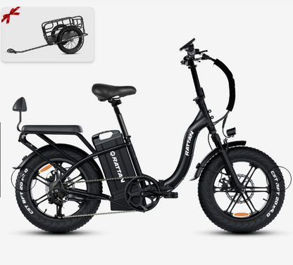 Rattan LF Ultra 48V 40.5Ah 120 Miles 2-Seater Long-Range Campling & RV Companion Folding Ebike