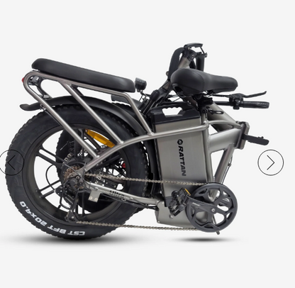 Rattan LF Ultra 48V 40.5Ah 120 Miles 2-Seater Long-Range Campling & RV Companion Folding Ebike