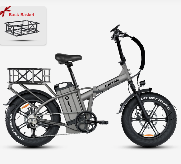 Rattan LM Ultra 48V 40.5Ah 120 Miles 2-Seater Long-Range Campling & RV Companion Folding Ebike