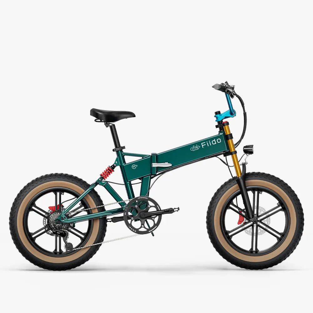 Fiido M1 Pro Fat Tire Electric Bike – 500W Folding Full Suspension E-Bike