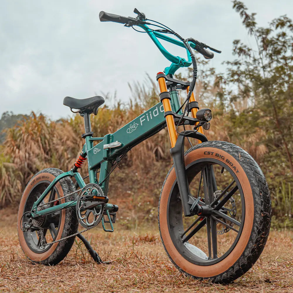 Fiido M1 Pro Fat Tire Electric Bike – 500W Folding Full Suspension E-Bike