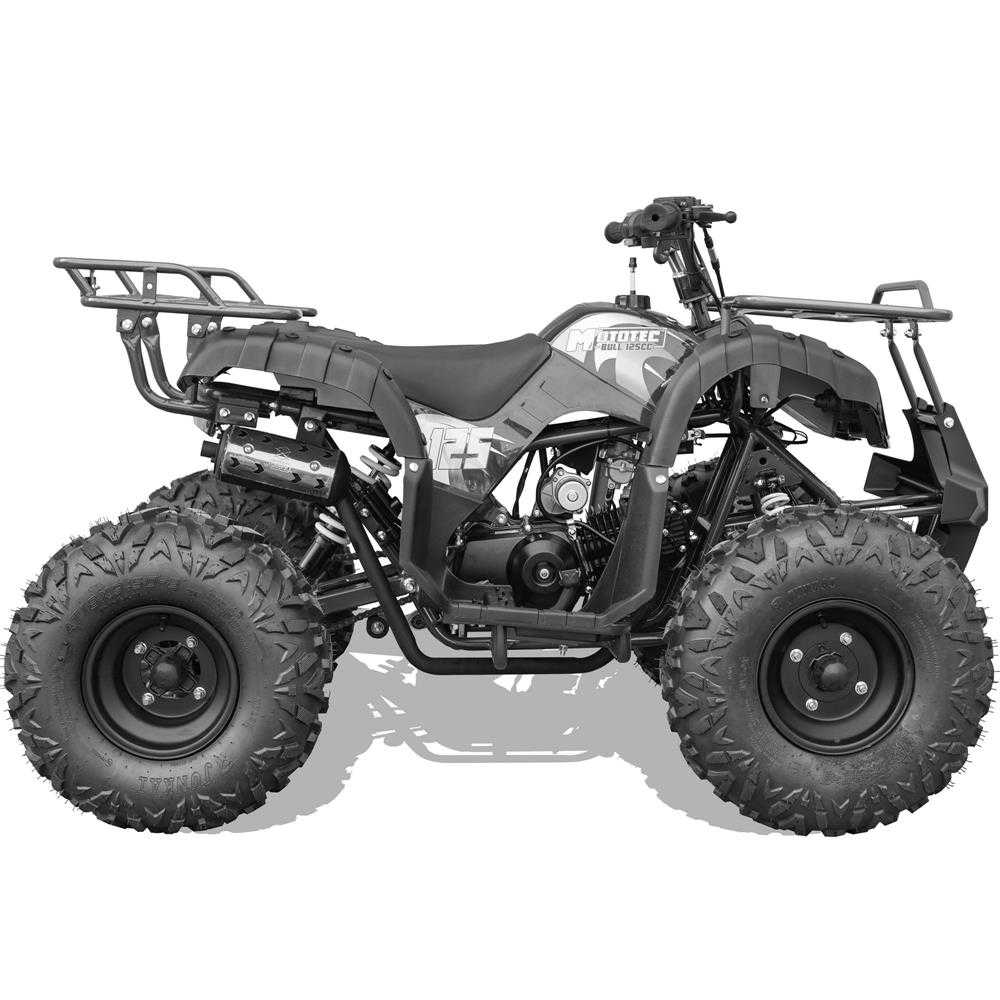 MotoTec Bull Kids Gas Powered ATV 125cc 4-Stroke Kids Gas ATV ,12V/5Ah,Speed-30mph,Wheel-31"