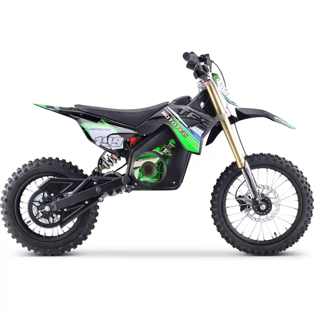 Mototec 48v Pro Electric Dirt Bike 1800w Lithium SteelAge-13+|Capacity:150 lbs|Speed-18 MPH|Rang-11 miles