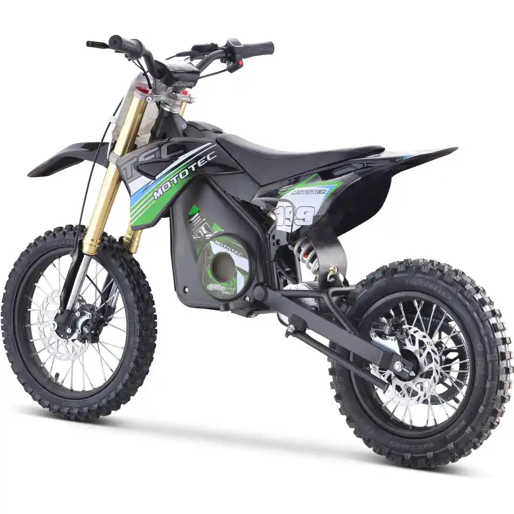 Mototec 48v Pro Electric Dirt Bike 1800w Lithium SteelAge-13+|Capacity:150 lbs|Speed-18 MPH|Rang-11 miles