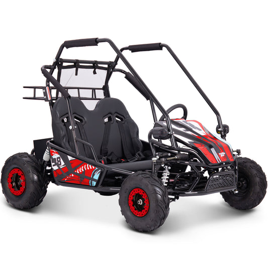 MotoTec Mud XL 60V 2000W Electric Go Kart Blue | Full Suspension 2 Seat Off-Road Kart