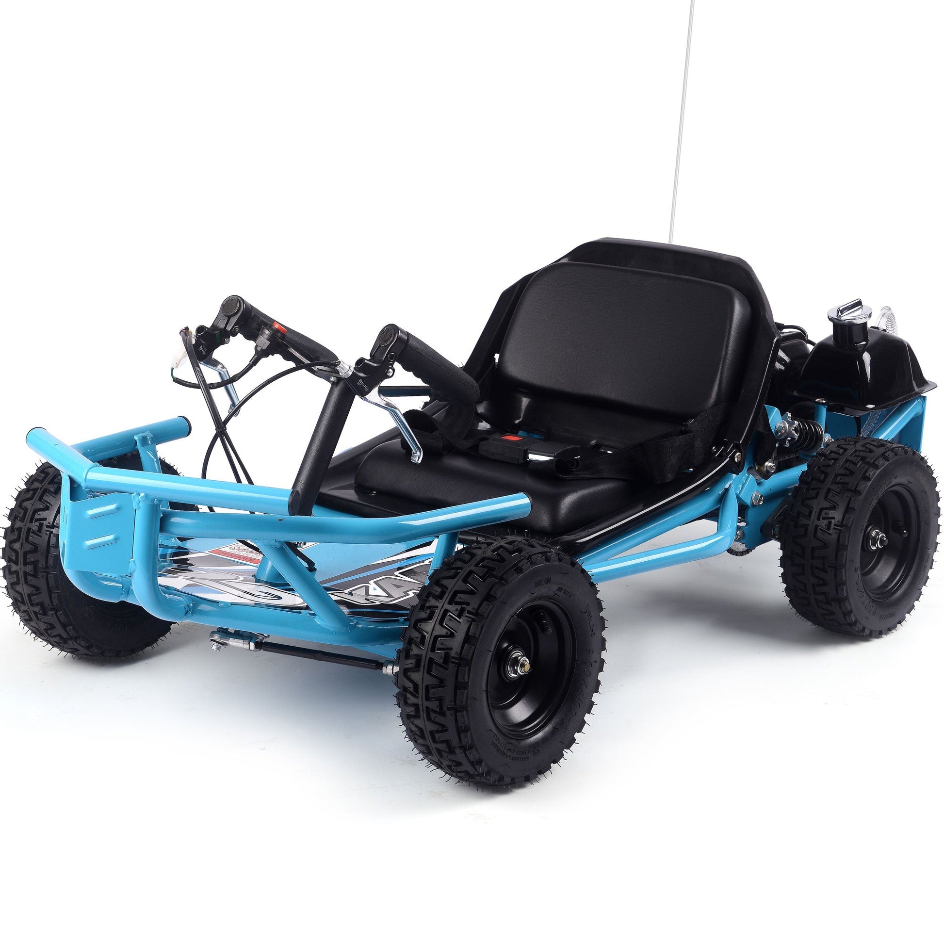 MotoTec Sandman Kids Gas Powered 52cc Go Kart 2-Stroke,Air Cooled,EPA Approved,Cruising Range:10-20 miles per tank,Top Speed:32mph Renovomotors