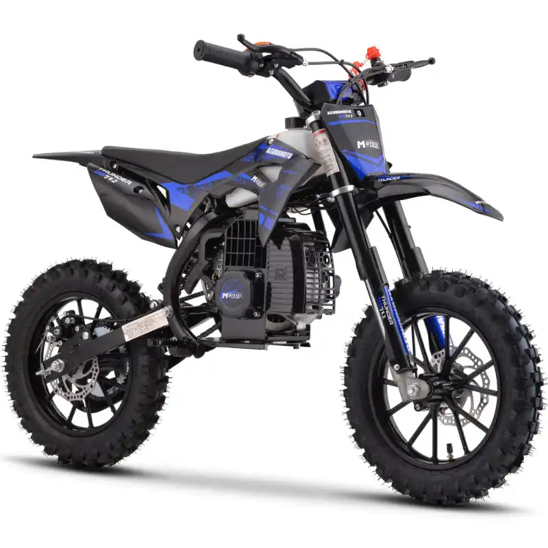 MotoTec Thunder 50cc 2-Stroke Kids Gas Dirt Bike 2.4 hp@7,000 rpm,Capacity-150 lbs,Range-10miles
