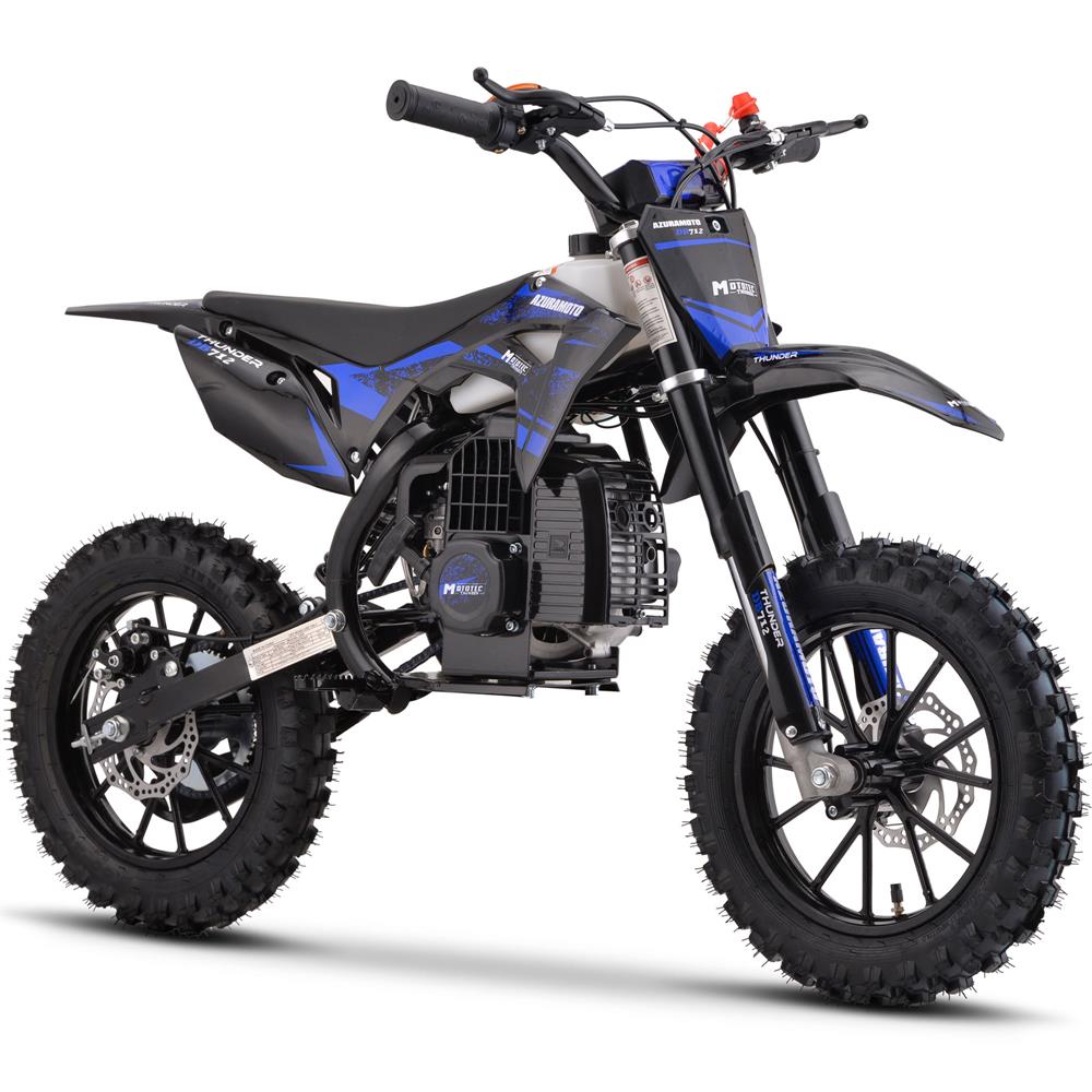 MotoTec Thunder 50cc 2-Stroke Kids Gas Dirt Bike 2.4 hp@7,000 rpm,Capacity-150 lbs,Range-10miles