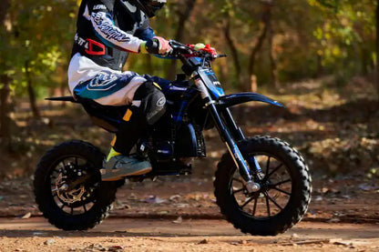 MotoTec Thunder 50cc 2-Stroke Kids Gas Dirt Bike 2.4 hp@7,000 rpm,Capacity-150 lbs,Range-10miles