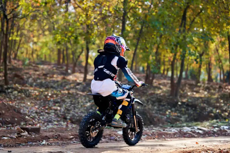 MotoTec Thunder 50cc 2-Stroke Kids Gas Dirt Bike 2.4 hp@7,000 rpm,Capacity-150 lbs,Range-10miles