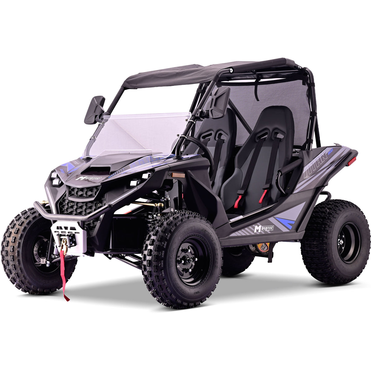 MotoTec Titan 200cc 4-Stroke Gas UTV Blue image 2