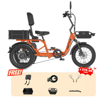 Meet One Breeze 2.0 Folding Electric Trike | 750W Motor, Full