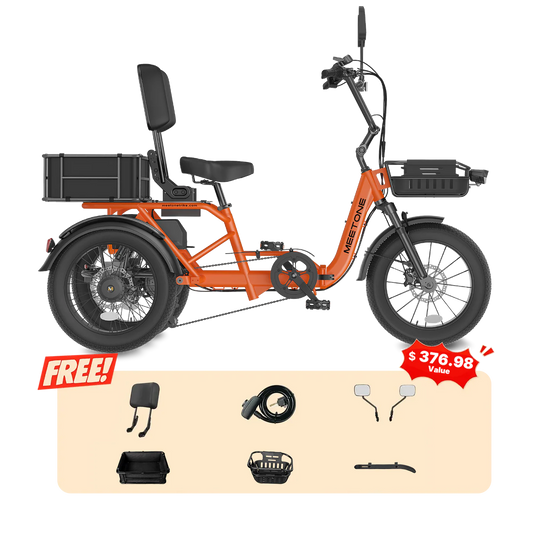 Meet One Breeze 2.0 Folding Electric Trike | 750W Motor, Full