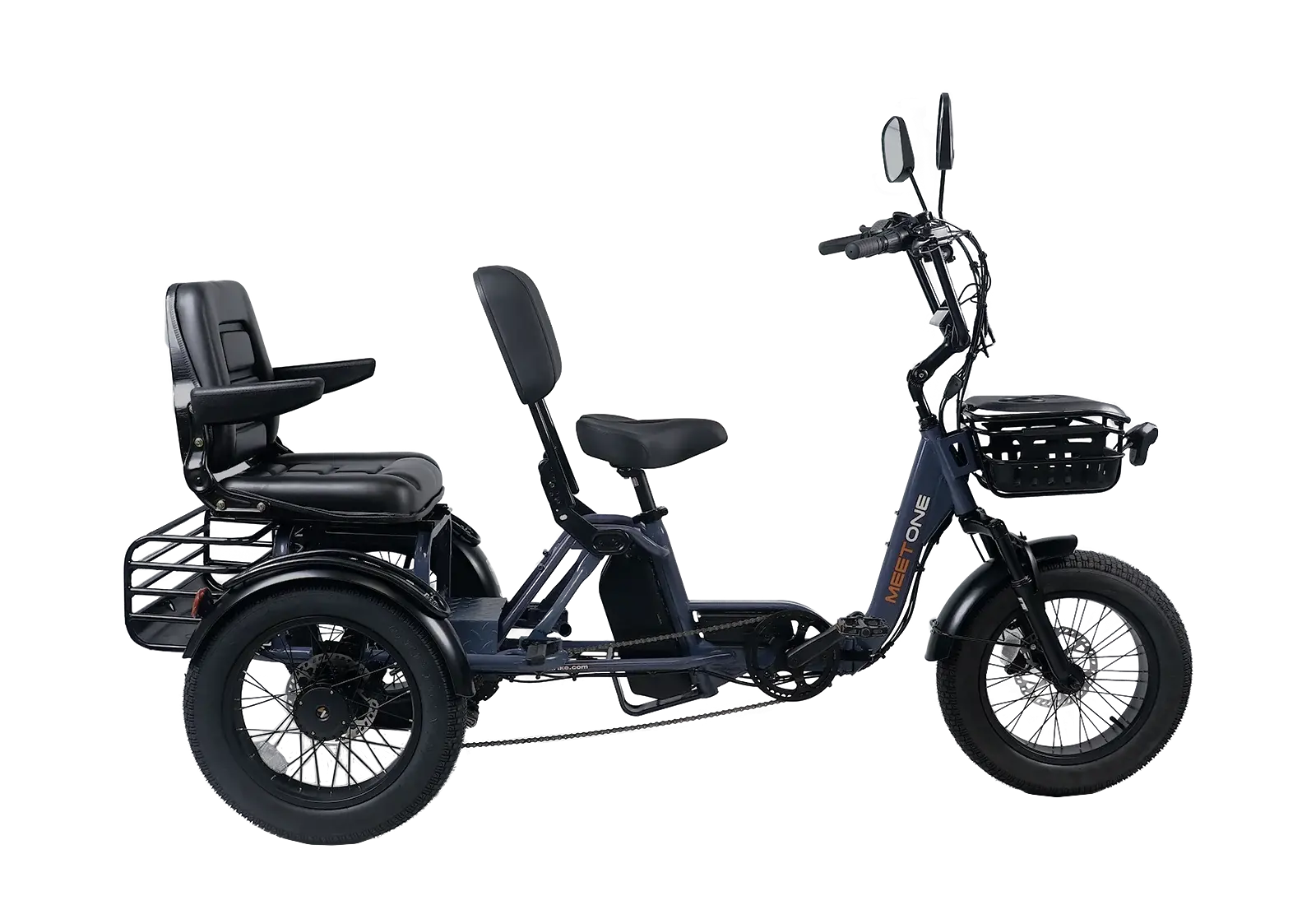Meet One Pair Electric Trike with Passenger Seat Renovomotors