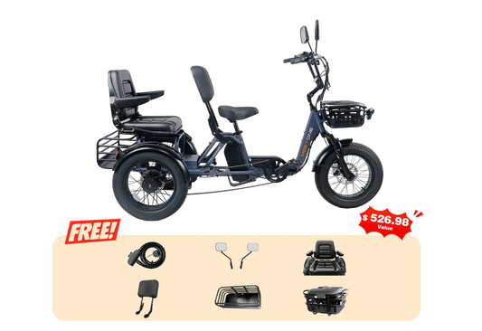 Meet One Pair Electric Trike with Passenger Seat Renovomotors