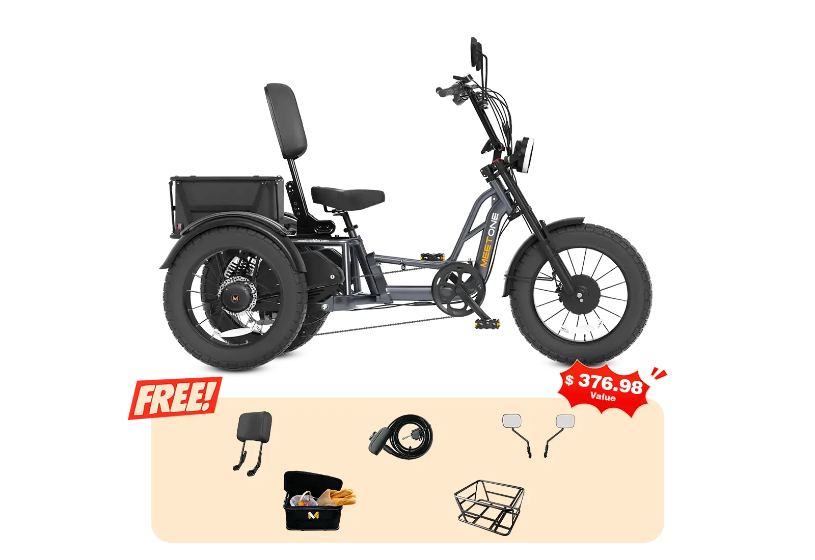 Meet One Tour Dual Motor Dual Battery Electric Trike Renovomotors